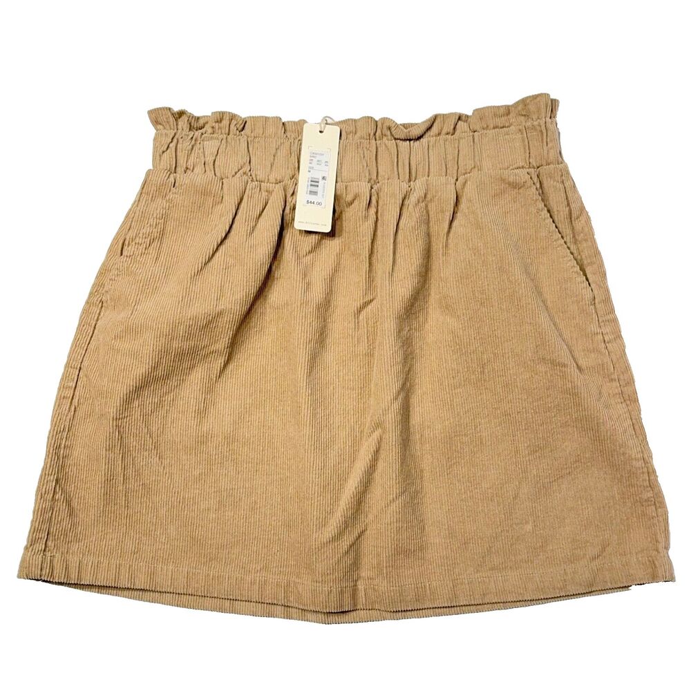 NWT $44 Copper Key Dillard’s Corduroy Mini Skirt Brown Sand Women’s Size M (A6)